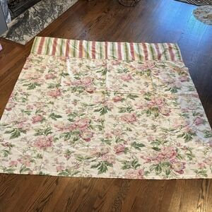 Waverly Floral Peonies Shower Curtain Shabby Chic Cottage Border Trim PLS READ
